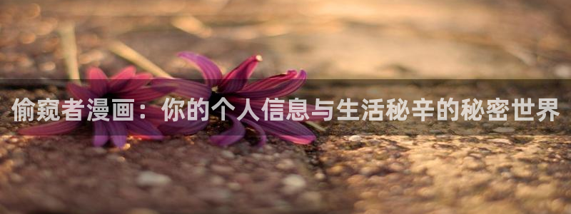 免费日韩漫画在线观看：偷窥者漫画：你的个人信息与生活秘辛的秘密世界